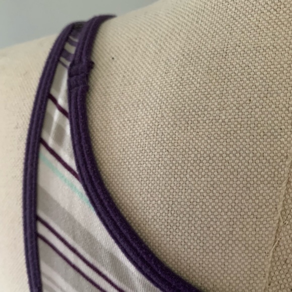 LULULEMON RACERBACK STRIPPED TANK TOP. PURPLE. SIZE 4. EUC. - Picture 14 of 16